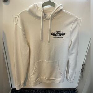 WOMEN’S “CENTRAL PERK” WHITE HOODED SWEATSHIRT